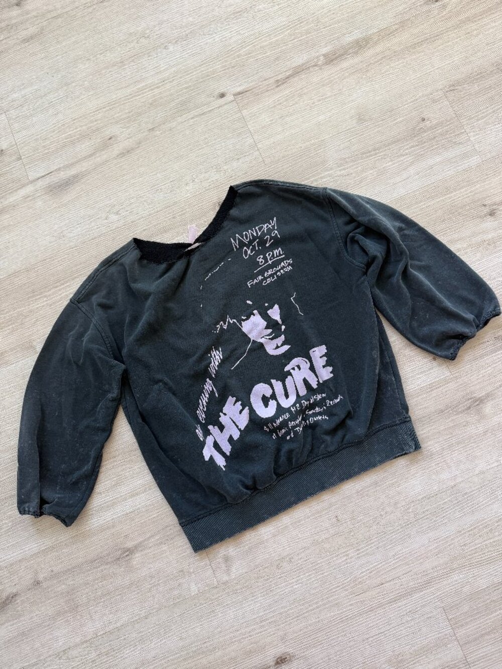 The Cure x H&M Collab Rare Distressed Reworked Distressed Goth Punk Grunge XL